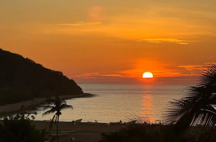 Sunset in Barra de Potosí Mexico